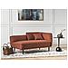 Chaise Longue Versione Destra Chevannes Bouclé Rosso Scuro - Foto miniatura 9