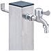 Colonna D'acqua Da Giardino 40 Cm Acciaio Inox Quadrato - Foto miniatura 5