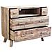 Cassettiera Con 4 Cassetti E 1 Ripiano In Legno Di Pino 110x48xh92 Cm Mandela - Foto miniatura 2
