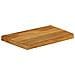 Piano Tavolo Bordi Vivi 50x30x3,8cm In Legno Massello Di Mango - Foto miniatura 2