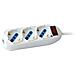 Multipresa 3 Tre Uscite Schuko Bipasso Cavo 1.5m Ciabatta Bianca Cavo 3 X 1mm - Foto miniatura 1