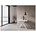 Consolle allungabile 90x40/196 cm Krack Small bianco frassino gambe bianche - Foto miniatura 2