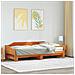 Divano Con Letto Estraibile Marrone Cera 80x200cm Massello Pino - Foto miniatura 1