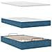 Pouf Letto con Materasso e LED Blu Scuro 120x190cm in Velluto - Foto miniatura 9
