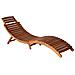 Lusso Casadino -  Sdraio Da Giardino Con Cuscino E Tavolo In Massello Di Acacia - Foto miniatura 3