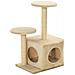 Lusso Casadino -  Albero Per Gatti Con Pali Tiragraffi In Sisal 60 Cm Beige - Foto miniatura 1