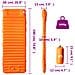 Materasso Campeggio Autogonfiabile Cuscini 1 Persona Arancio - Foto miniatura 6