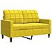 Lusso Casadino -  Divano A 2 Posti Giallo 120 Cm In Velluto - Foto miniatura 1