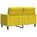 Lusso Casadino -  Divano A 2 Posti Giallo 120 Cm In Velluto - Foto miniatura 5
