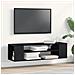 Mobile TV da parete  Nero Rovere 100x30x26,5 cm in legno ingegnerizzato - Foto miniatura 2