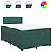 Giroletto a Molle con Materasso Verde Scuro 120x200 cm Velluto - Foto miniatura 1