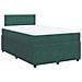 Giroletto a Molle con Materasso Verde Scuro 120x200 cm Velluto - Foto miniatura 3