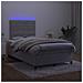 Letto a Molle Materasso e LED Grigio Chiaro 120x190 cm Velluto - Foto miniatura 4