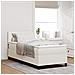 Letto Box Spring con Materasso e LED Crema 100x200 cm in Tessuto Corduroy - Foto miniatura 2