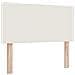 Letto Box Spring con Materasso e LED Crema 100x200 cm in Tessuto Corduroy - Foto miniatura 7