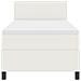 Letto Box Spring con Materasso e LED Crema 100x200 cm in Tessuto Corduroy - Foto miniatura 8
