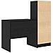 "{""Italian""=>""Scrivania  con Storage Rovere Nero Legno ingegnerizzato""}, {""Italian""=>""Scrivania  Rovere Nero 80x50x76 cm Legno ingegnerizzato""}" - Foto miniatura 8