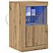 Armadi Laterali con Luci LED 2 pz Rovere Artigianale 41x37x67 cm - Foto miniatura 3