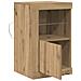 Armadi Laterali con Luci LED 2 pz Rovere Artigianale 41x37x67 cm - Foto miniatura 6
