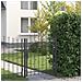 Cancello da giardino con blocco Grigio 100 x 150 cm Acciaio - Foto miniatura 2