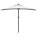 Parasol da giardino metà Sabbia 294 x 150 x 224 cm Tessuto - Foto miniatura 5