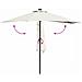 Parasol da giardino metà Sabbia 294 x 150 x 224 cm Tessuto - Foto miniatura 9