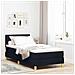 Letto a molle con materasso Nero 100 x 200 cm Tessuto - Foto miniatura 2