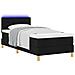 Letto a molle con materasso Nero 100 x 200 cm Tessuto - Foto miniatura 3
