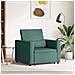Divano Letto Singolo Verde scuro 90 x 165 x 87 cm Tessuto - Foto miniatura 2
