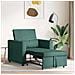 Divano Letto Singolo Verde scuro 90 x 165 x 87 cm Tessuto - Foto miniatura 3