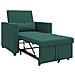 Divano Letto Singolo Verde scuro 90 x 165 x 87 cm Tessuto - Foto miniatura 4