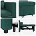 Divano Letto Singolo Verde scuro 90 x 165 x 87 cm Tessuto - Foto miniatura 8