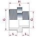 Raccordo Pvc Riduzione 1 1/2  X 1   Nipplo Doppia Filettatura In Pvc-u - Foto miniatura 2