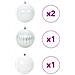 Set di Palle di Natale 4 pcs Bianco Plastica - Foto miniatura 3
