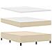 Letto a molle con materasso Crema 160 x 200 cm Tessuto - Foto miniatura 5