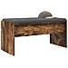 Panca per ingresso con cuscino Rovere fumé 83 x 38 x 40 cm - Foto miniatura 3