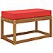 Cuscino da Sedia Esterno Rosso 80 x 40 x 8 cm 100% Poliestere - Foto miniatura 3