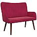 Sofa a Due Posti Rosso vino 115 x 61 x 87 cm Velluto - Foto miniatura 1