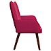 Sofa a Due Posti Rosso vino 115 x 61 x 87 cm Velluto - Foto miniatura 5
