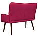 Sofa a Due Posti Rosso vino 115 x 61 x 87 cm Velluto - Foto miniatura 6