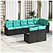 Set Divano da Giardino con archiviazione 8 pcs Nero polyrattan - Foto miniatura 2