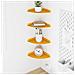 Mensola sospesa 4 pcs Giallo senape 18 x 18 x 2 cm - Foto miniatura 2