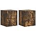 Mobiletto da notte a muro 2 pcs Rovere Fumo 33 x 34,5 x 40 cm - Foto miniatura 1