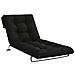Cuscino per Lettino VIANEN 100% Poliestere Nero 200 x 90 x 8 cm - Foto miniatura 1