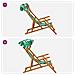 Lettino 2 pcs 3 Posizione Legno di Eucalipto Massello - Foto miniatura 6