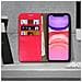 Custodia Apple Iphone 11pelle Portafoglio Funzione Stand - Rosso - Foto miniatura 2