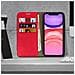 Custodia Apple Iphone 11pelle Portafoglio Funzione Stand - Rosso - Foto miniatura 10