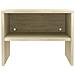Comodino Rovere Sonoma 40x30x30 cm in Legno Multistrato - Foto miniatura 3