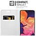 Custodia Compatibile Con Samsung Galaxy A10 In Classy Argento - Coperchio Protettiva Con Chiusura Magnetica, Funzione Stand E Tasca Per Le Carte - Foto miniatura 5