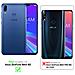 Catena Di Telefoni Cellulari Compatibile Con Asus Zenfone Max M2 In Blu Scuro Giallo - Coperchio Protettivo In Silicone Con Anelli D'argento, Cinturino In Corda E Custodia Staccabile - Foto miniatura 2